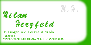 milan herzfeld business card